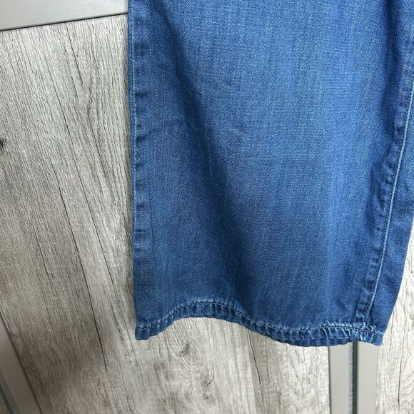 Banana Republic Jeans Ultra High Rise Wide Leg Blue Color - Picture 4 of 7